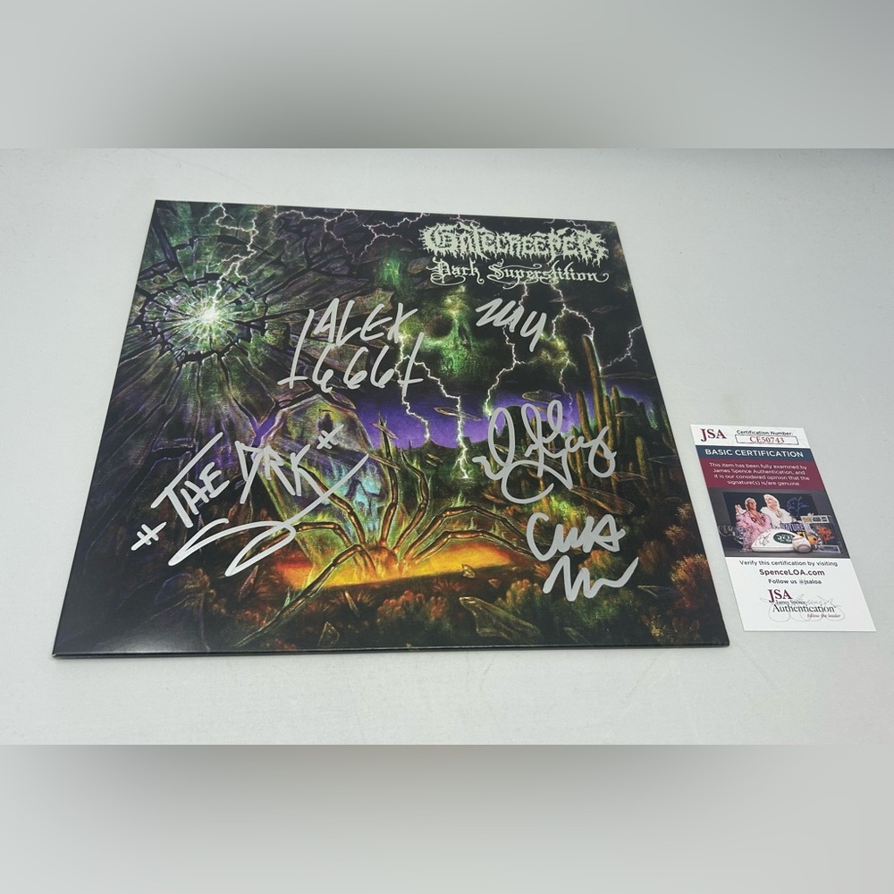 Gatecreeper signed Dark Superstition Album JSA COA